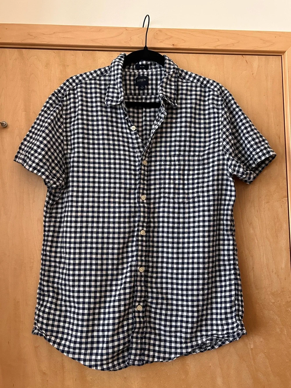 J. Crew Cotton-Linen Blend Camp Shirt - L